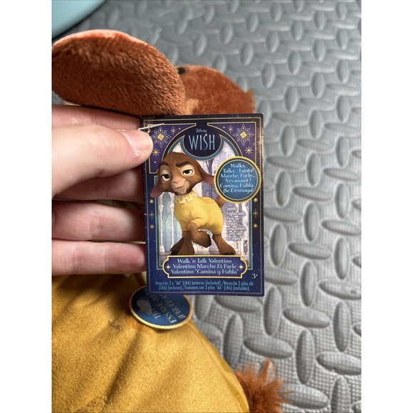 NWT Disneys Walk 'n Talk Valentino 11" Fainting Goat Plush From The Movie Wish - Picture 4 of 4